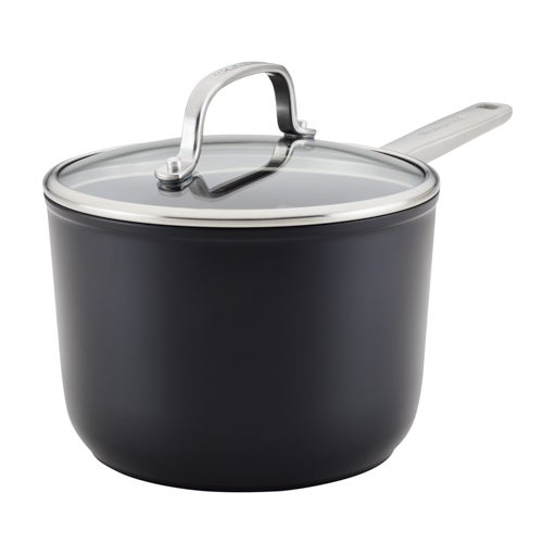 3qt Hard Anodized Induction Nonstick Covered Saucepan_0