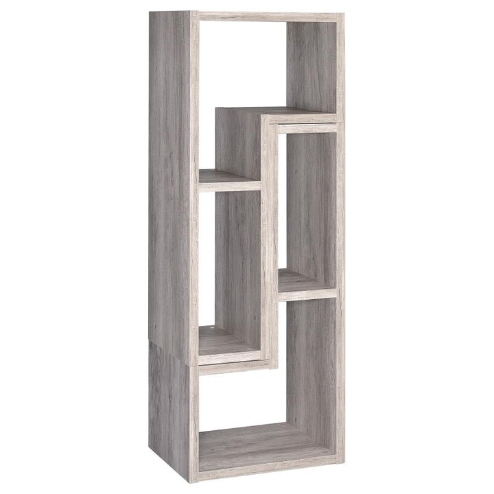 Velma Convertable Bookcase and TV Console Grey Driftwood_12
