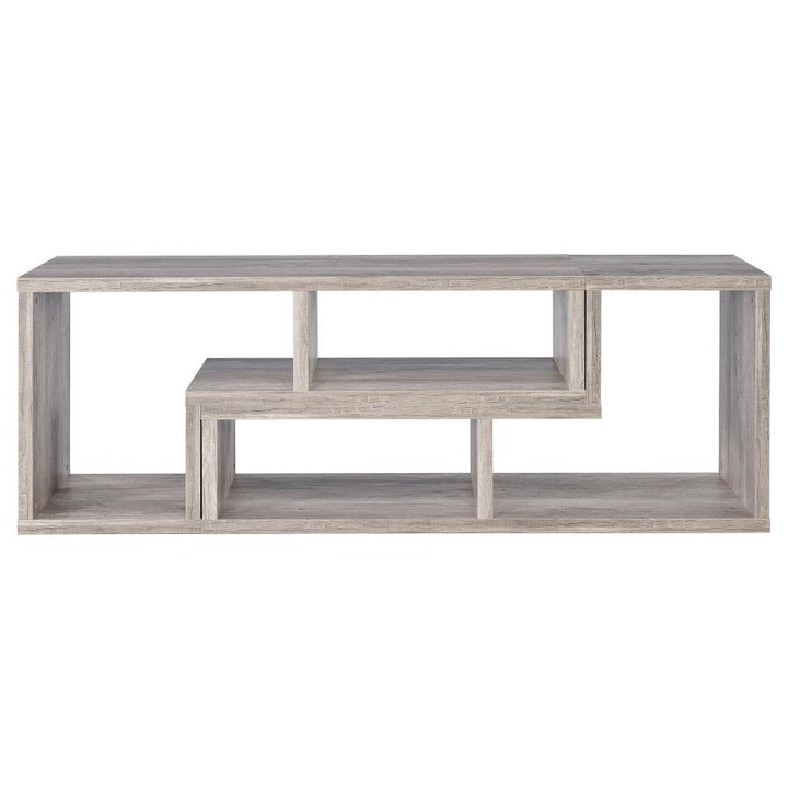 Velma Convertable Bookcase and TV Console Grey Driftwood_2