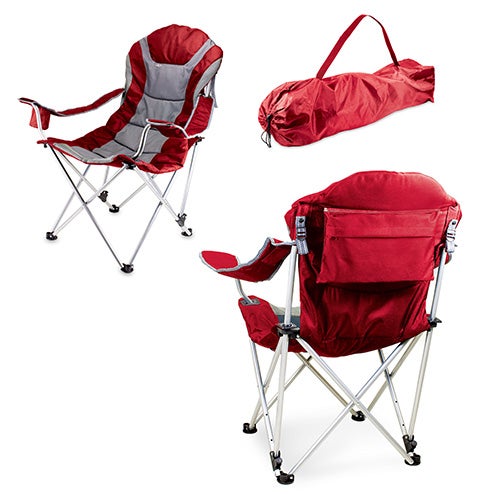 Reclining Camp Chair w/ Carry Bag Dark Red_0