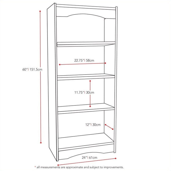 Sonax - 4-Shelf Bookcase - Black_2
