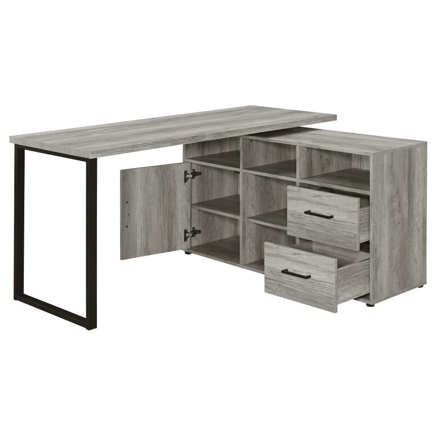 Hertford L-shape Office Desk with Storage Grey Driftwood_7