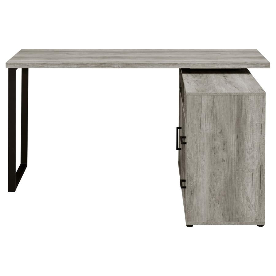 Hertford L-shape Office Desk with Storage Grey Driftwood_8