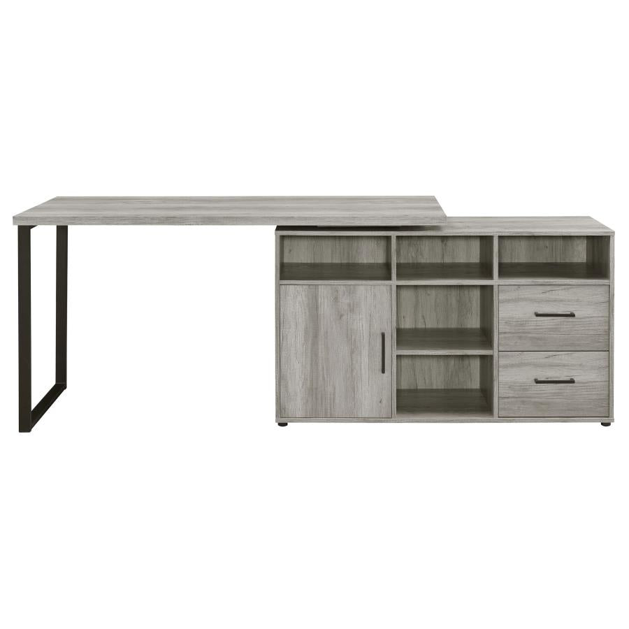 Hertford L-shape Office Desk with Storage Grey Driftwood_13