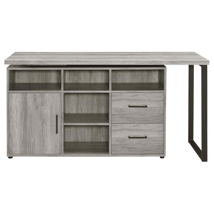 Hertford L-shape Office Desk with Storage Grey Driftwood_14