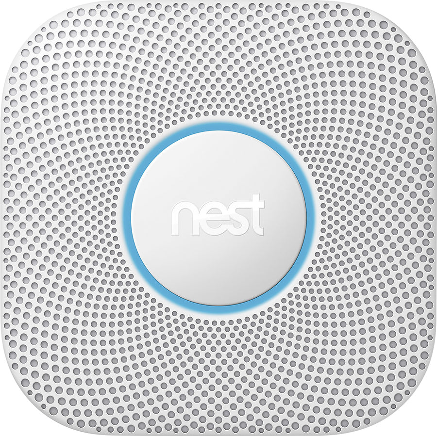 Google - Nest Protect 2nd Generation (Battery) Smart Smoke/Carbon Monoxide Alarm - White_0