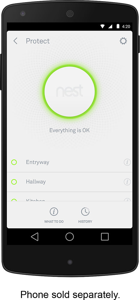 Google - Nest Protect 2nd Generation Smart Smoke/Carbon Monoxide Wired Alarm - White_3