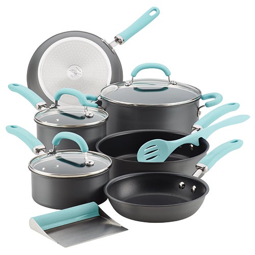 Create Delicious 11pc Hard Anodized Nonstick Cookware Light Blue_0