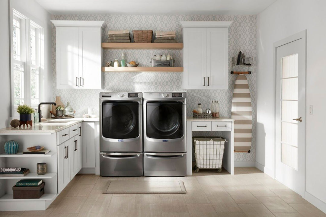 Maytag - Washer/Dryer Laundry Pedestal with Storage Drawer - Metallic slate_3