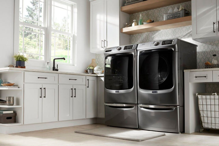 Maytag - Washer/Dryer Laundry Pedestal with Storage Drawer - Metallic slate_2