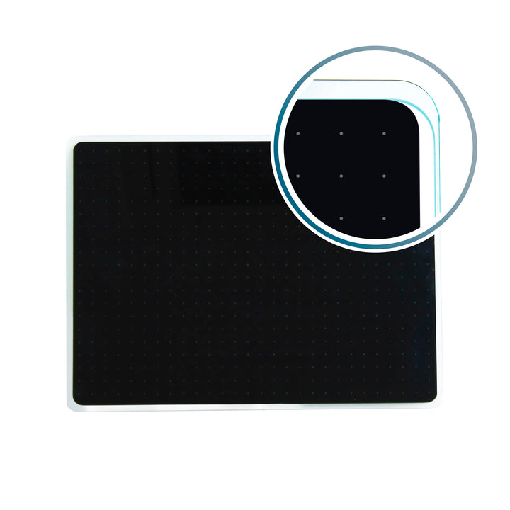 Floortex Glass Magnetic Grid Board 24" x 36" Black - Black_3