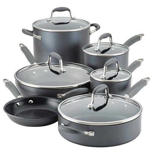 Advanced Home 11pc Hard Anodized Nonstick Cookware Set Moonstone_0