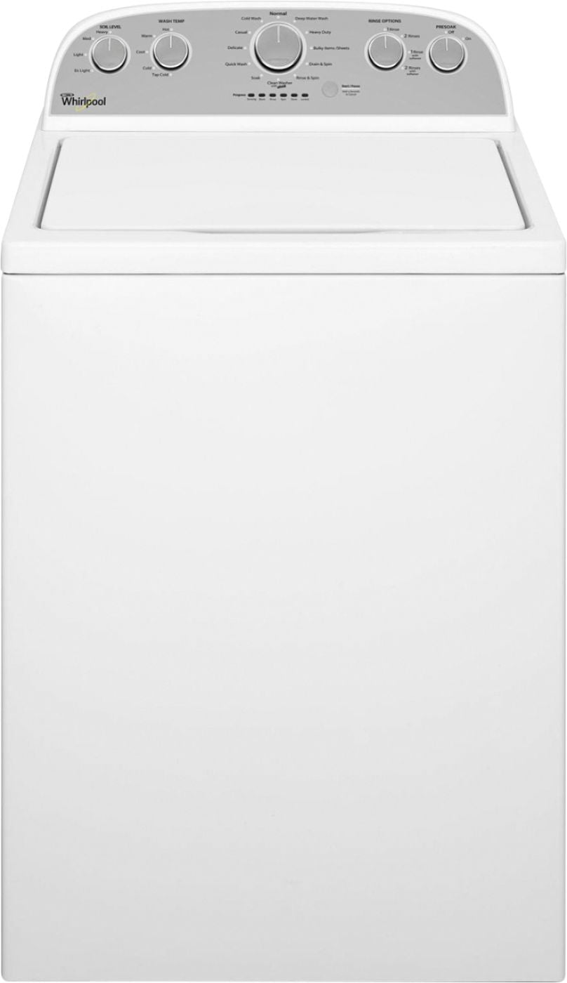 Whirlpool - 4.3 Cu. Ft. High Efficiency Top Load Washer with Smooth Wave Stainless Steel Wash Basket - White_0