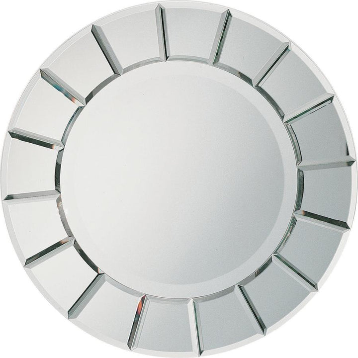Round Sun-shaped Mirror Silver_1