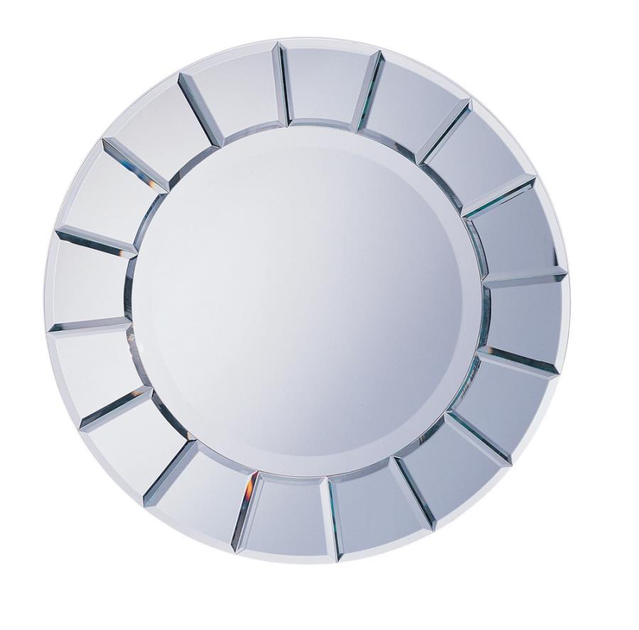 Round Sun-shaped Mirror Silver_0