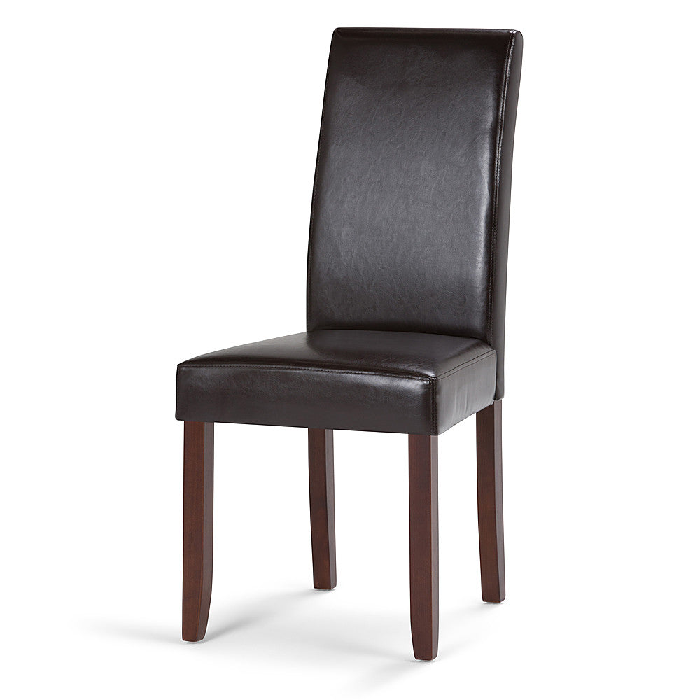 Simpli Home - Acadian Parson Polyurethane Faux Leather Dining Chairs (Set of 2) - Tanner's Brown_1