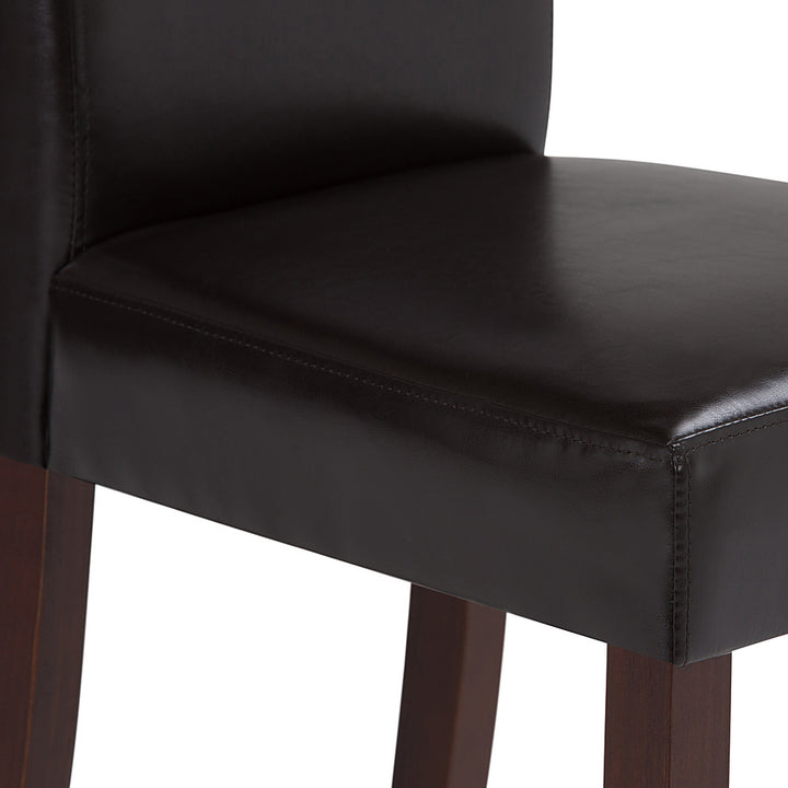 Simpli Home - Acadian Parson Polyurethane Faux Leather Dining Chairs (Set of 2) - Tanner's Brown_8