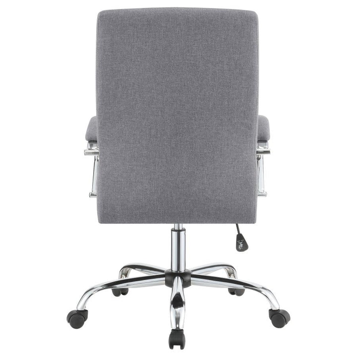 Upholstered Office Chair with Casters Grey and Chrome_5