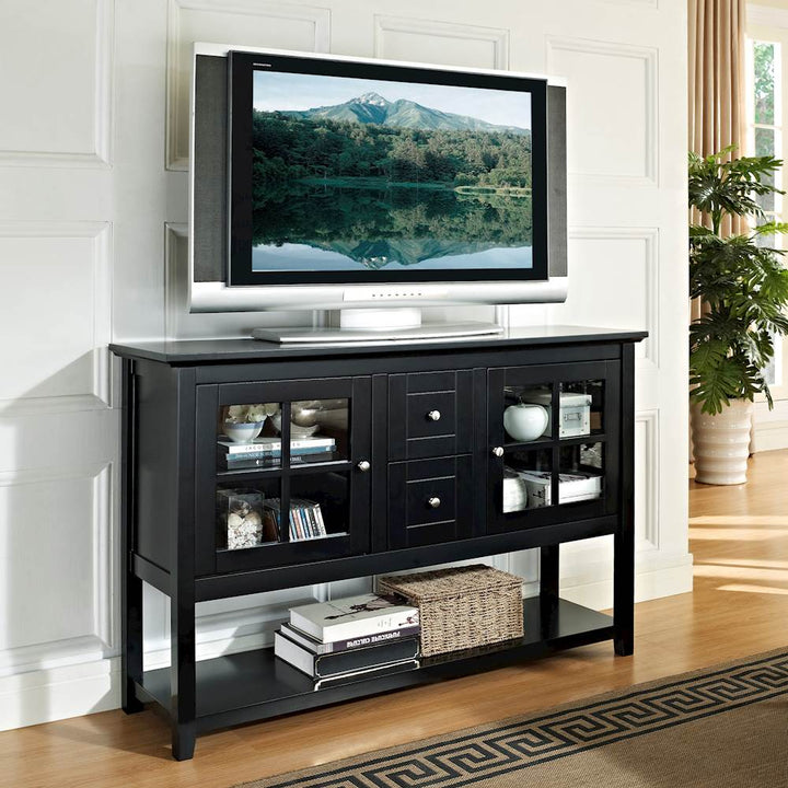 Walker Edison - Transitional TV Stand / Buffet for TVs up to 55" - Black_3