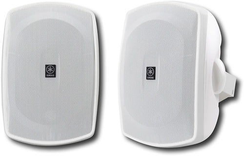Yamaha - Natural Sound 6-1/2" 2-Way All-Weather Outdoor Speakers (Pair) - White_0