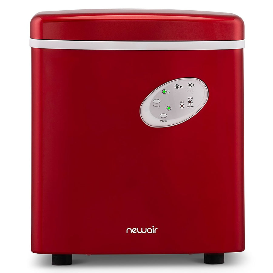 NewAir - 12" 28-lb Portable Ice Maker - 3 Ice Sizes - Red_0