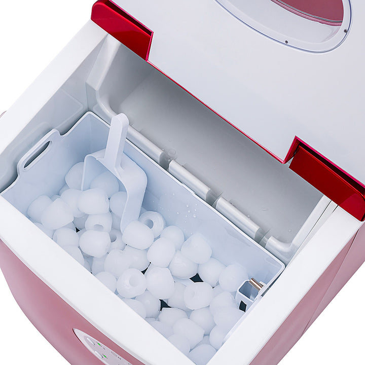 NewAir - 12" 28-lb Portable Ice Maker - 3 Ice Sizes - Red_7