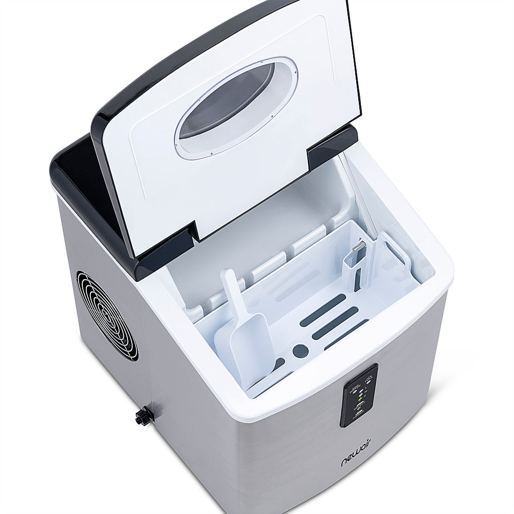 NewAir - 28-lb Portable Ice Maker - 3 Ice Sizes - Stainless steel_3