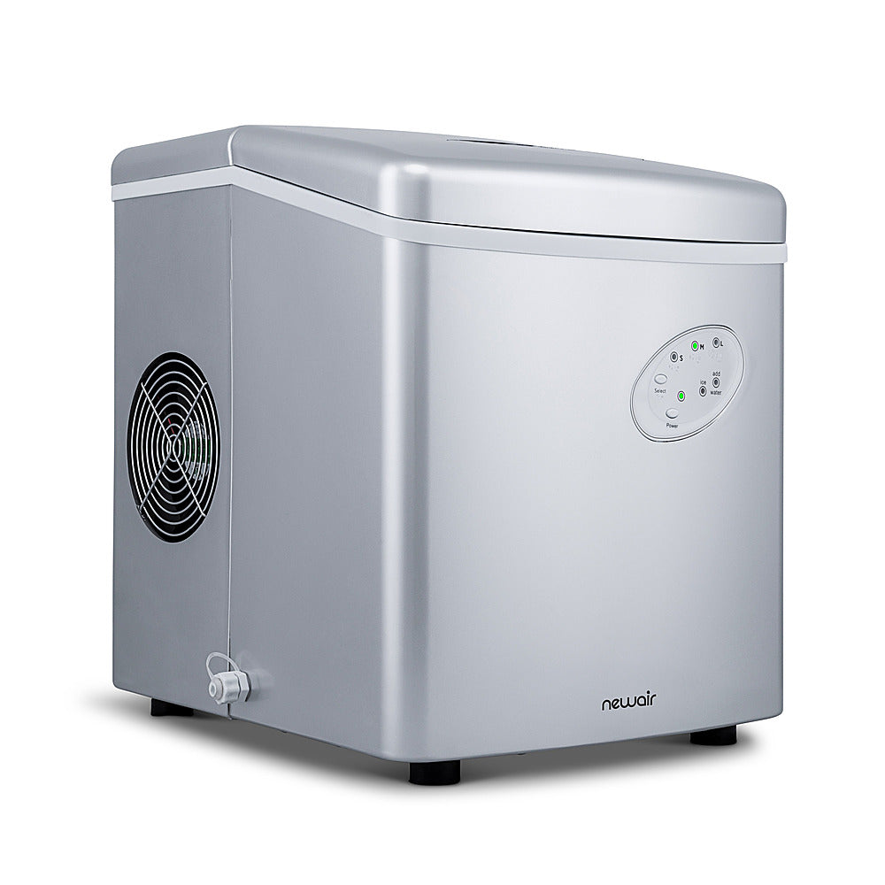 NewAir - 12" 28-lb Portable Ice Maker - 3 Ice Sizes - Silver_0