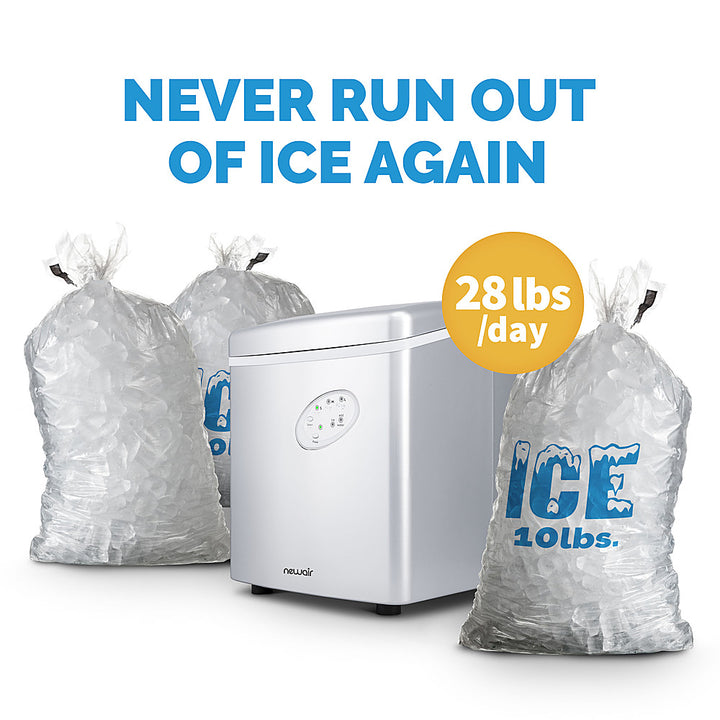 NewAir - 12" 28-lb Portable Ice Maker - 3 Ice Sizes - Silver_7