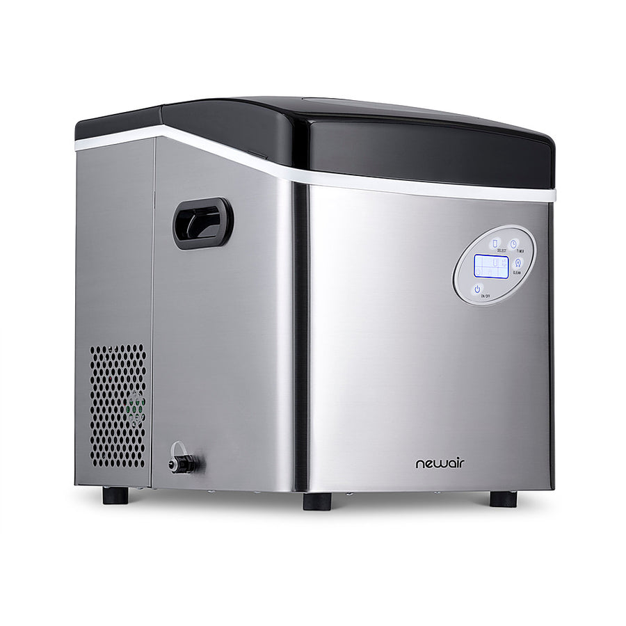 NewAir - 50-lb Portable Ice Maker - Stainless steel_0