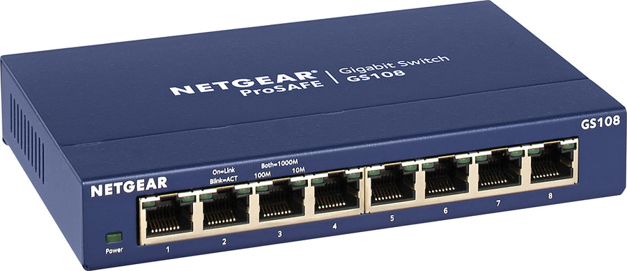 NETGEAR - 8-Port 10/100/1000 Gigabit Ethernet Unmanaged Switch - Blue_0