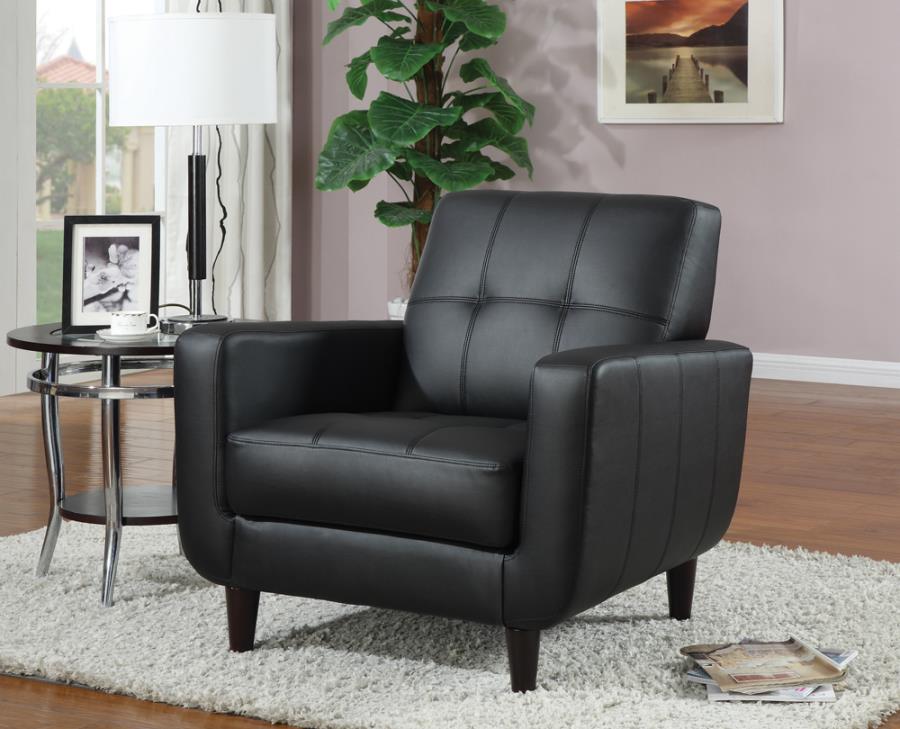 Padded Seat Accent Chair Black_0