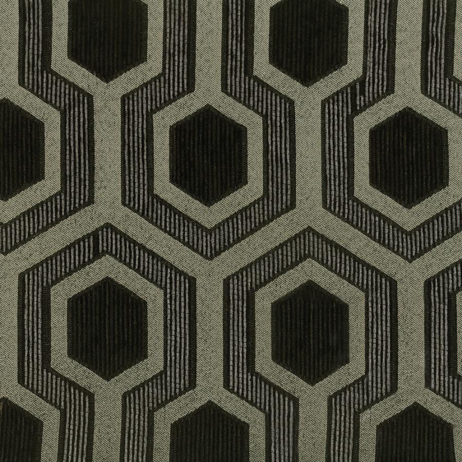 Hexagon Patterned Accent Chair Grey and Black_2