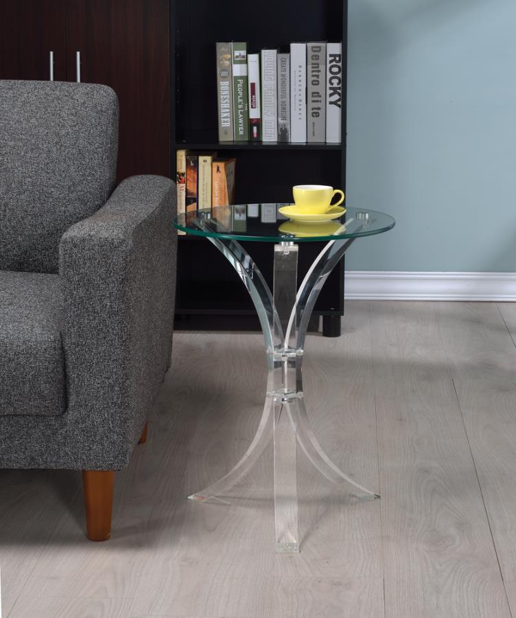 Round Accent Table Clear_0