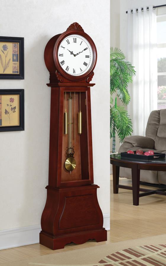 Grandfather Clock with Chime Brown Red_0