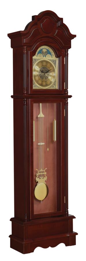 Grandfather Clock Brown Red and Clear_1