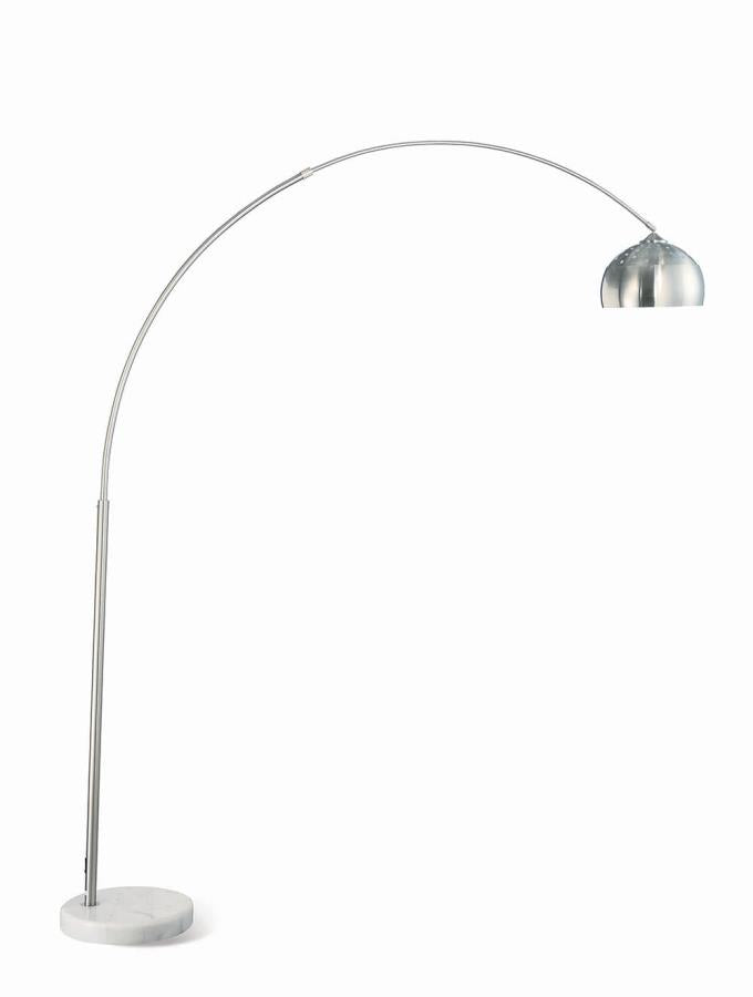 Arched Floor Lamp Brushed Steel and Chrome_0