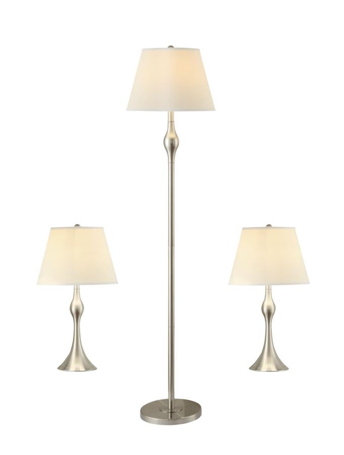 3-piece Slender Lamp Set Brushed Nickel_0