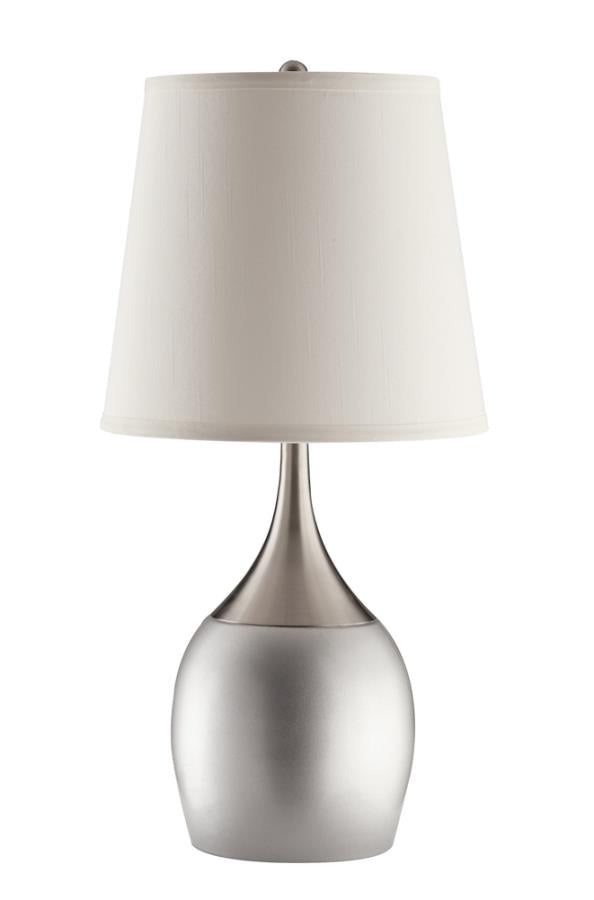 Empire Shade Table Lamps Silver and Chrome (Set of 2)_0