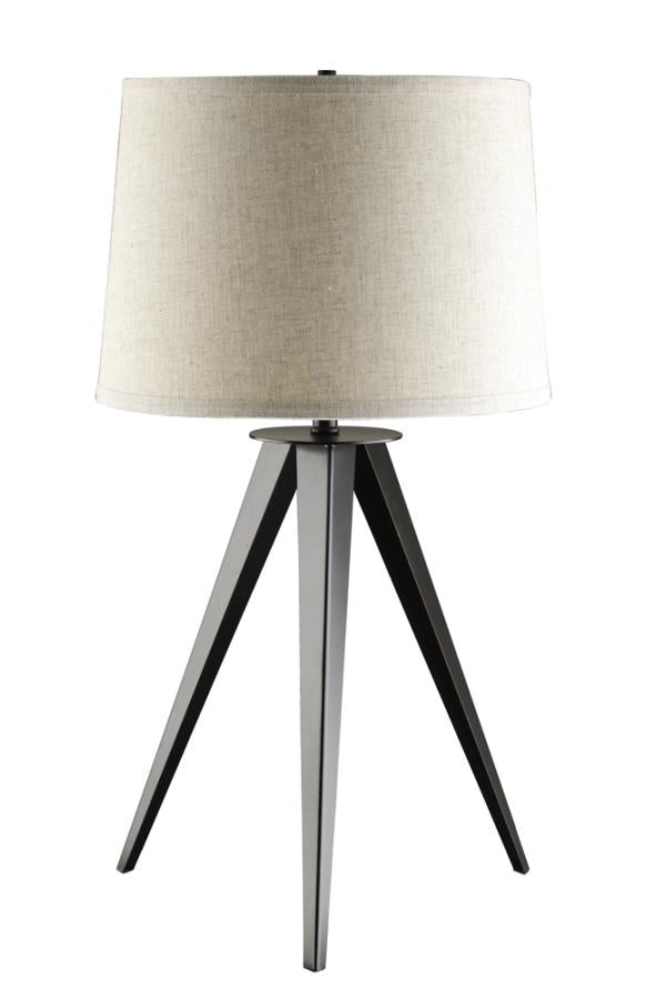 Tripod Base Table Lamp Black and Light Grey_0