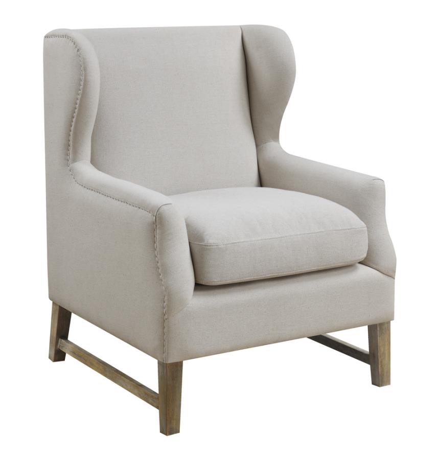 Wing Back Accent Chair Cream_1