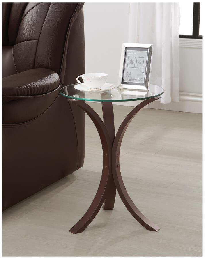 Round Accent Table Cappuccino_0