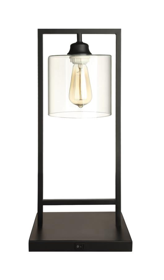 Glass Shade Table Lamp Black_1