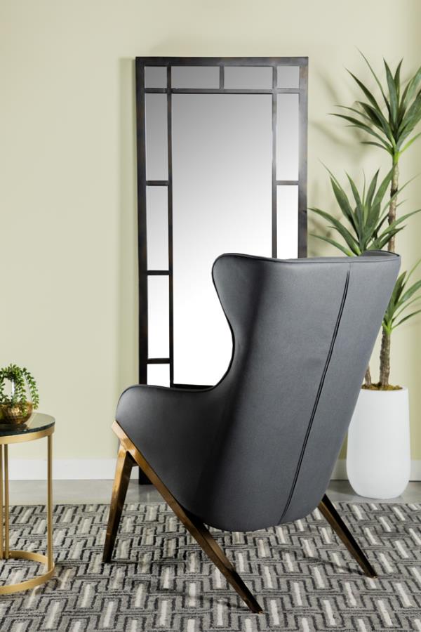 Upholstered Accent Chair Slate and Bronze_2