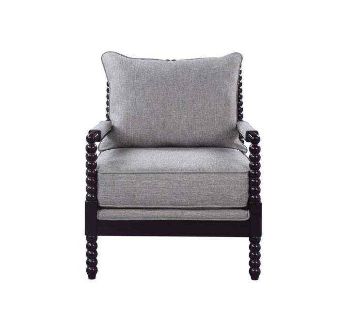 Cushion Back Accent Chair Grey and Black_2