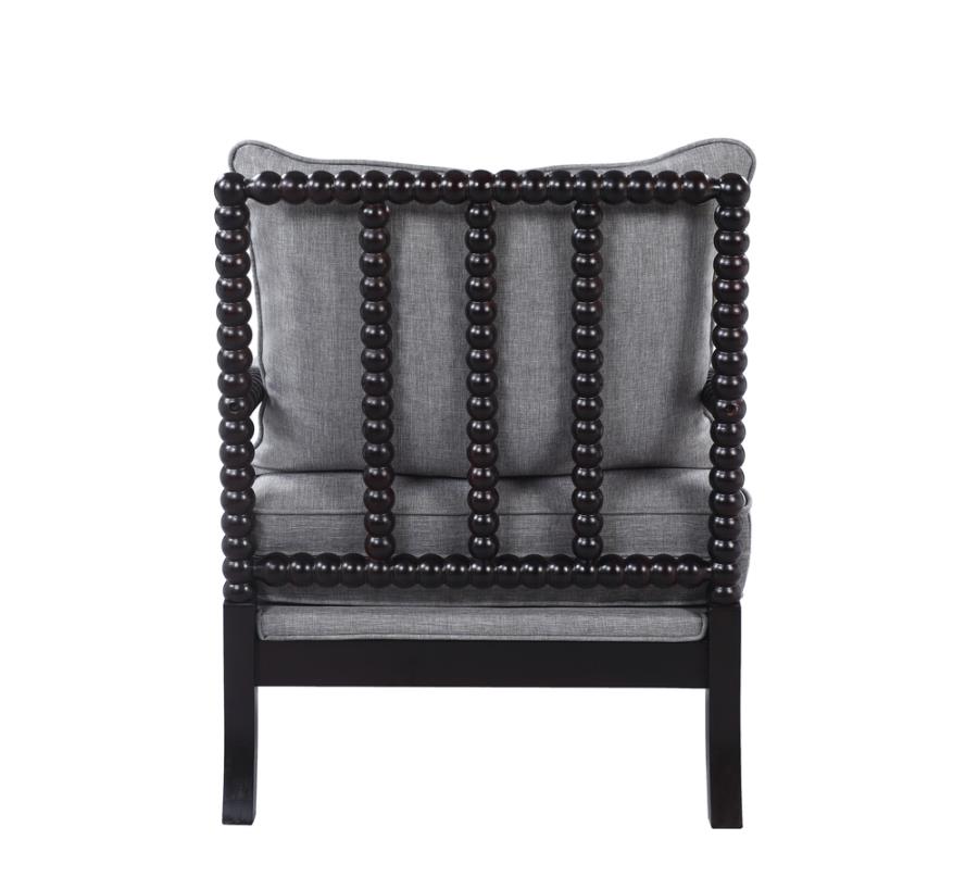 Cushion Back Accent Chair Grey and Black_6