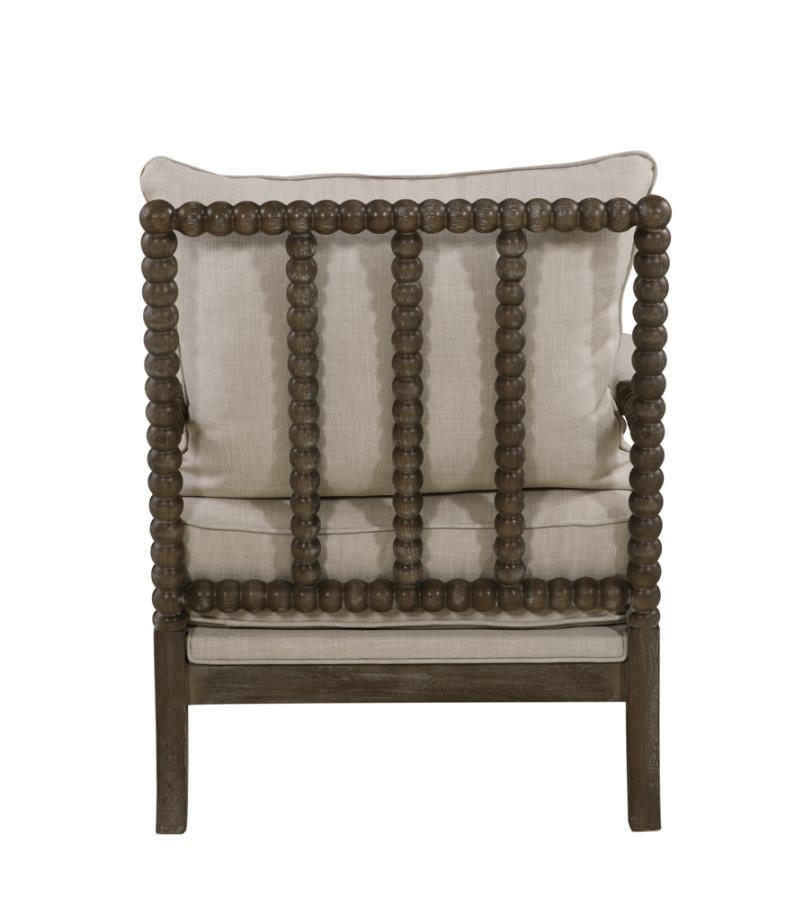 Cushion Back Accent Chair Oatmeal and Natural_4
