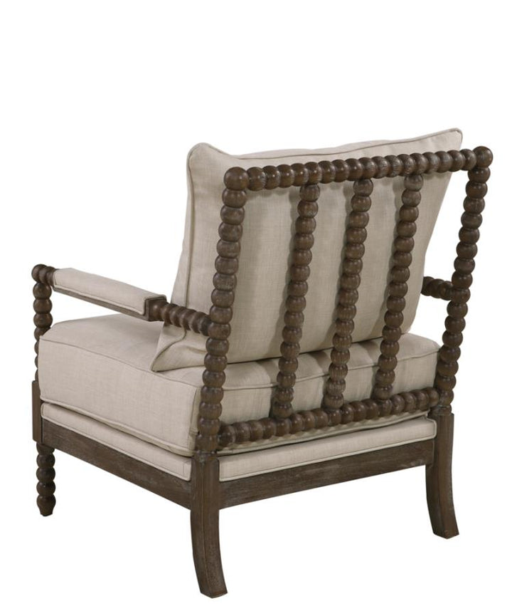 Cushion Back Accent Chair Oatmeal and Natural_6