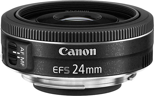 Canon - EF-S 24mm f/2.8 STM Standard Lens for APS-C Cameras - Black_0