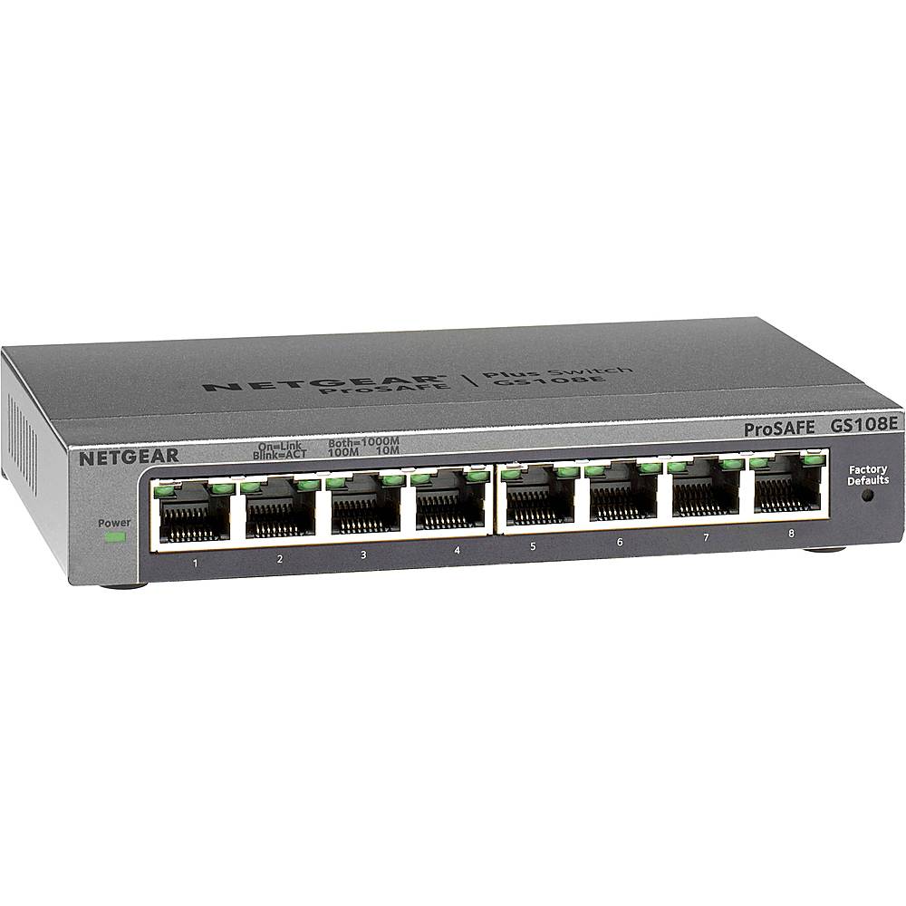 NETGEAR - 8-Port 10/100/1000 Mbps Gigabit Plus Managed Switch - Gray_1